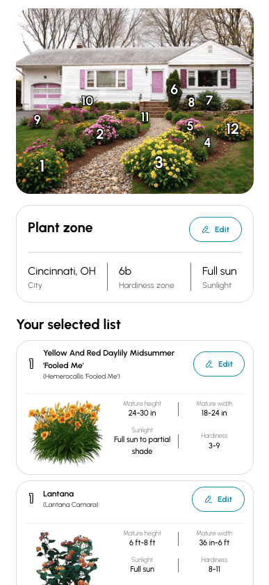 Neighborbrite landscape design on a phone