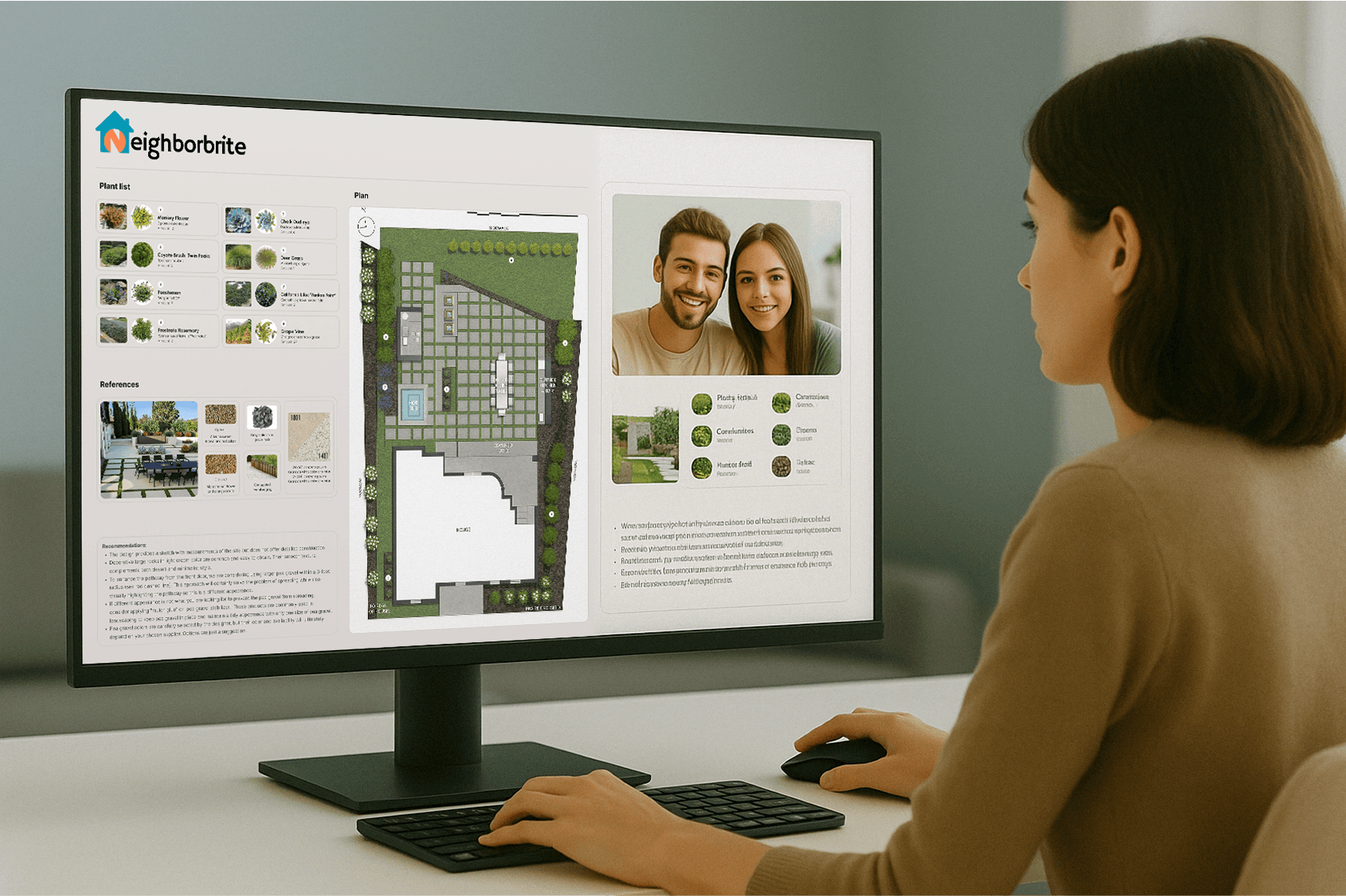 Professional landscape design process